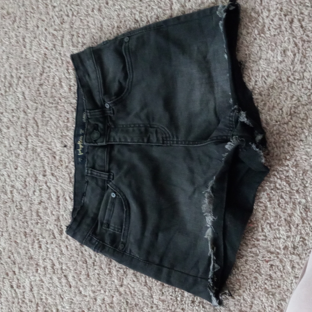 Charcoal Dark Wash Cut Off Shorts